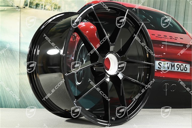 21" felga Carrera GTS, 11,5J x 21 ET79, montaż na centralną śrubę, czarny wysoki połysk
