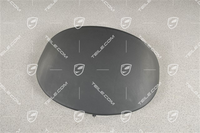 Dashboard trim / Instrument cluster cover, Leather, Black