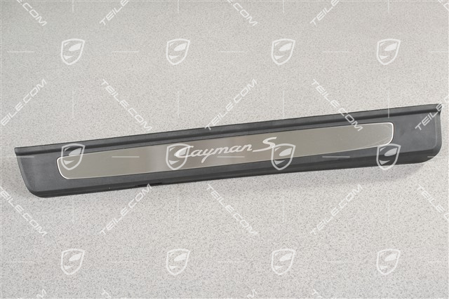 Blenden/Einstiegleisten, ohne Beleuchtung, Edelstahl, "Cayman S", Satz, L+R
