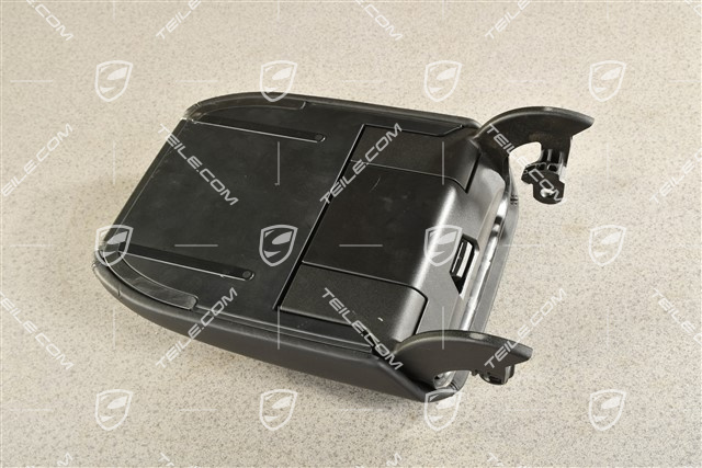 Cover, leather, black