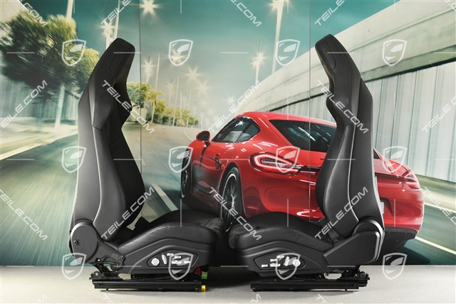 Sport seats, el. adjustment, GTS, leather/alcantara, Black, set (L+R)