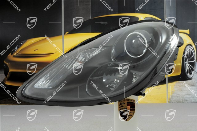 Bi-Xenon Scheinwerfer, dynamische ALWR, schwarz, Boxster Spyder / Cayman GT4, L Bi-Xenon Scheinwerfer, dynamische ALWR, schwarz, Boxster Spyder / Cayman GT4, L