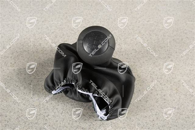Schalthebelknopf, 6-Gang, schwarzes Leder