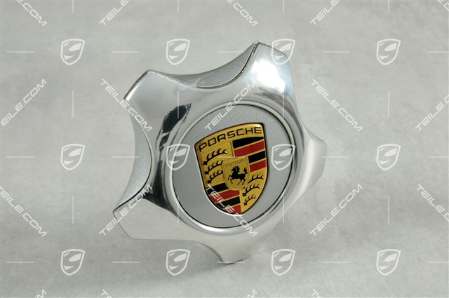 Center cap (star-shaped), chrome, coloured crest Center cap (star-shaped), chrome, coloured crest