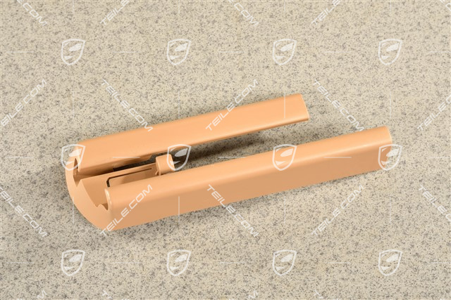 Front seat rail cover, front, Luxor Beige, L