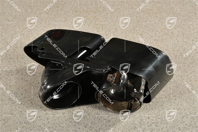 Tail pipe, black, Turbo S, L (painted)