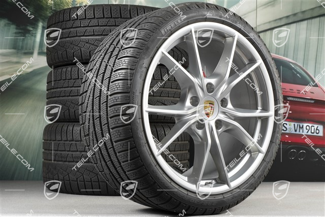 20" Winterräder Satz Carrera S (IV), Felgen 8,5J x 20 ET49 + 11J x 20 ET78 + Pirelli Sottozero II Winterreifen 245/35 R20 + 295/30 R20