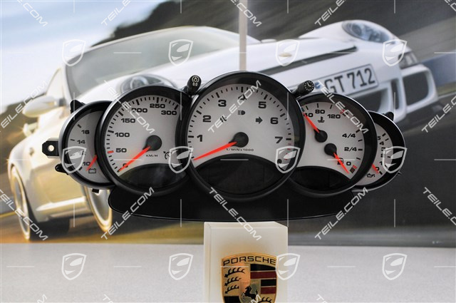 Instrument cluster, C2, 6-Speed, rally black, dial Aluminium, Aluminium Look finish Instrument cluster, C2, 6-Speed, rally black, dial Aluminium, Aluminium Look finish