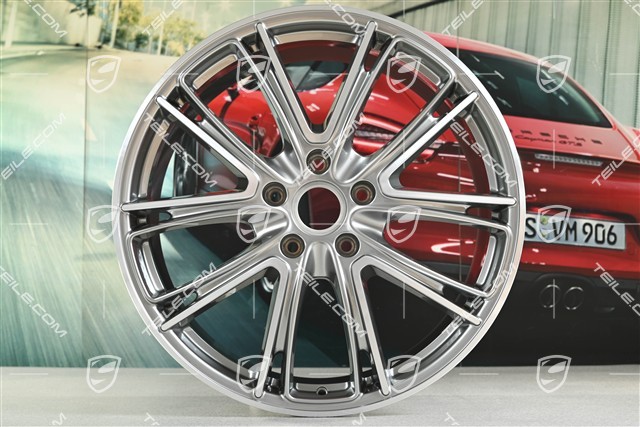 21-inch wheel rim Panamera Exclusiv, 9,5J x 21 ET71, in Platinum silver metallic