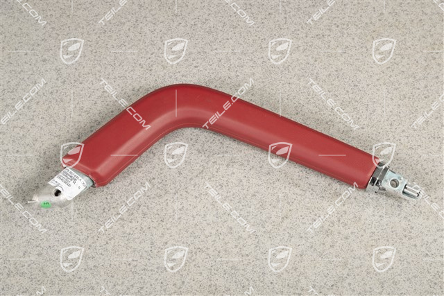 Grab handle centre console, Leather, Carrera red, L