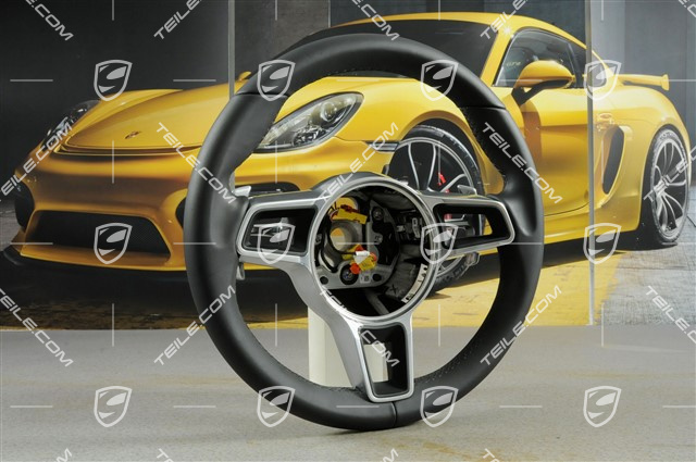 Sports steering wheel, without compass, without heating, leather black Sports steering wheel, without compass, without heating, leather black