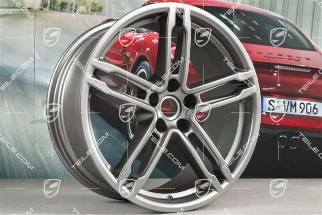 19" Felge, Turbo, 9J x 19 ET21, platinum seidenmatt