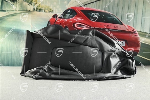 Front seat backrest cover, sport seat plus, black, L