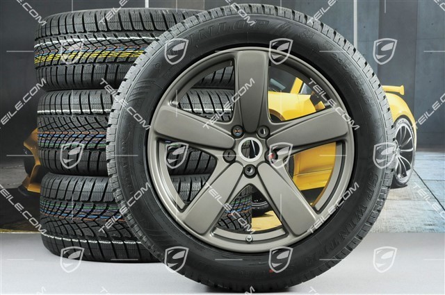 19-inch "Sport Classic" winter wheels set, rims 8J x 19 ET21 + 9J x 19 ET21 + NEW Dunlop winter tyres 235/55 R19 + 255/50 R19, platinum, with TPMS