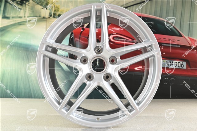 19" Komplet felg Carrera VI, 8,5J x 19 ET50 + 11J x 19 ET56, srebrne Brilliantsilber