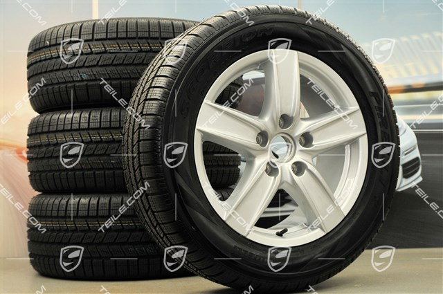 18-inch Cayenne S III winter wheel set, 4x wheels 8 J x 18 ET 53 + 4x winter tyres Pirelli 255/55 R18, without TPMS