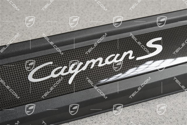 Blenden/Einstiegleisten, ohne Beleuchtung, Carbon, "Cayman S", Satz, L+R