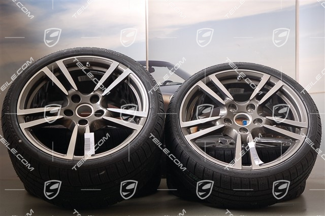 19-inch winter wheel set, 911 Turbo II, wheels 8J x 19 ET57 + 11J x 19 ET51, tyres 235/35 R19 + 295/30 R19, with TPMS
