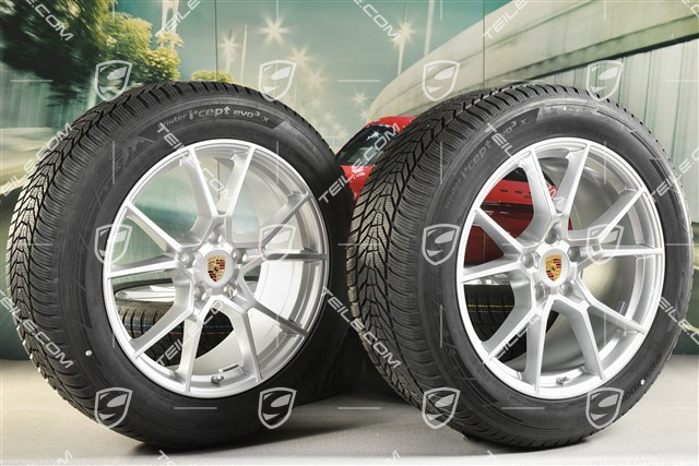 20-inch Cayenne S COUPE winter wheel set, rims 9J x 20 ET50 + 10,5J x 20 ET55 + NEW Hankook Winter i*eveo 3X, winter tyres 255/55 R20 + 295/45 R20, with TPMS