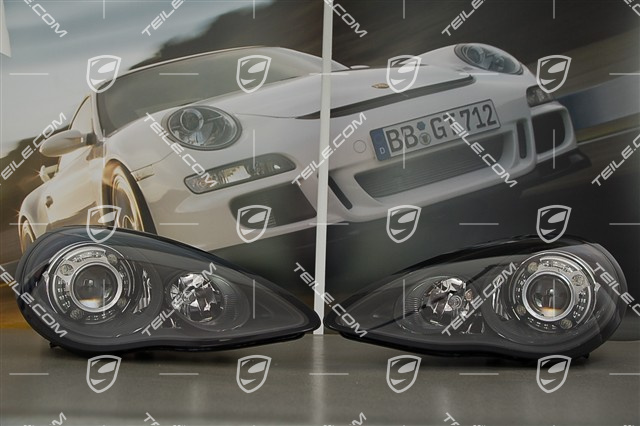 Xenon Scheinwerfer Satz, Bi-Xenon, Turbo, schwarz, L+R