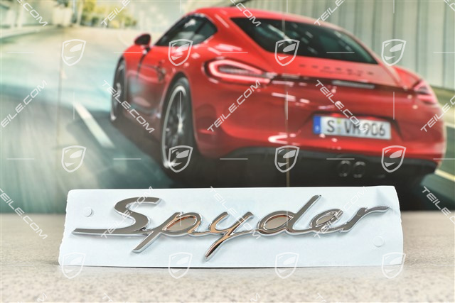 Spyder, Badge / Emblem, Chrome, lateral, L