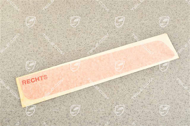 GT3 Dekorfolie / Dekorstreifen, Seitlich, Hinten, Orange, R