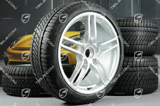 19" Komplet kół zimowych Carrera, felgi 8,5J x 19 ET54 + 11J x 19 ET48 + opony zimowe Continental 235/40 R19 + 295/35 R19, bez czujników ciśnienia