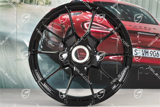 20" wheel rims set 911 Turbo S Exclusive Design, rims 11,5J x 20 ET56 + 9J x 20 ET51, black high-gloss
