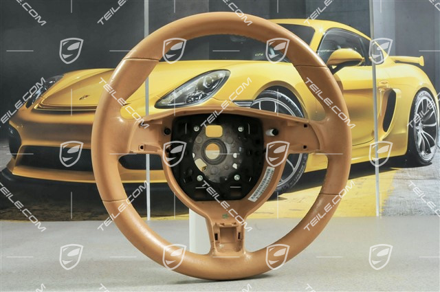 Sports steering wheel, manual, leather embossed, Sand Beige Sports steering wheel, manual, leather embossed, Sand Beige