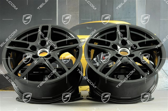 19-inch Turbo wheel rim set, wheels 8,5J x 19 ET59, black high gloss 19-inch Turbo wheel rim set, wheels 8,5J x 19 ET59, black high gloss