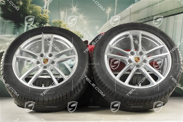 20-inch Cayenne COUPE Sport winter wheel set, rims 9J x 20 ET50 + 10,5J x 20 ET55 +  Continental winter tyres 275/45 R20 + 305/40 R20, with TPMS