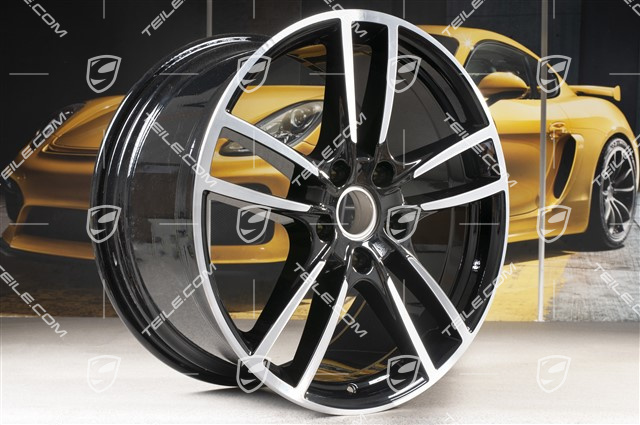 20" Cayenne Sport Felgensatz, 10,5J x 20 ET64 + 9J x 20 ET50, Schwarz