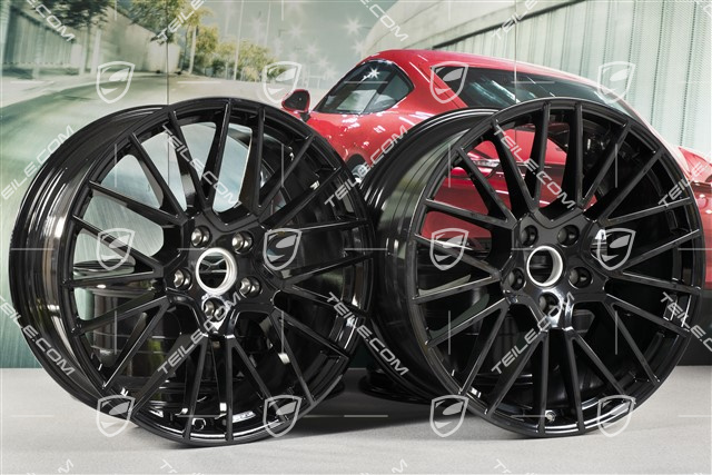 21" Felgensatz Cayenne RS Spyder, 11J x 21 ET49 + 9,5J x 21 ET46, schwarz hochglanz, für den Cayenne Coupé