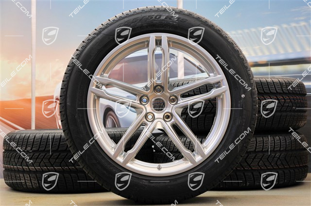 19-inch "Macan Turbo" winter wheels set, rims 8J x 19 ET21 + 9J x 19 ET21, Pirelli winter tyres 235/55 R 19 + 255/50 R 19, with TPMS