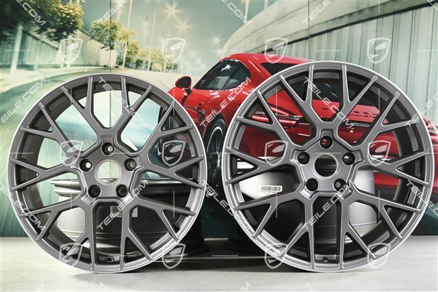 20+21" RS Spyder komplet felg, 8,5J x20 ET50 + 11,5J x 21 ET79, Darksilver