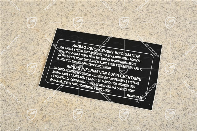 Airbag Replacement sticker