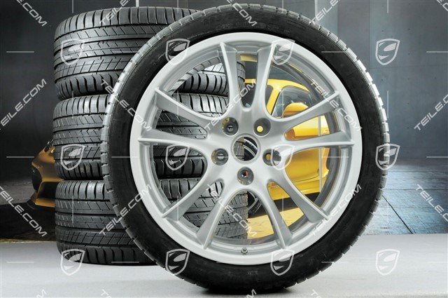 21-inch Cayenne Sport / GTS wheel set, wheel rims 10J x 21 ET50 + NEW Michelin summer tyres 295/35 R21