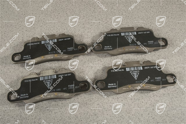 Bremsbeläge, Reparatursatz, HA, PCCB Racetrack, Package Rennstrecke