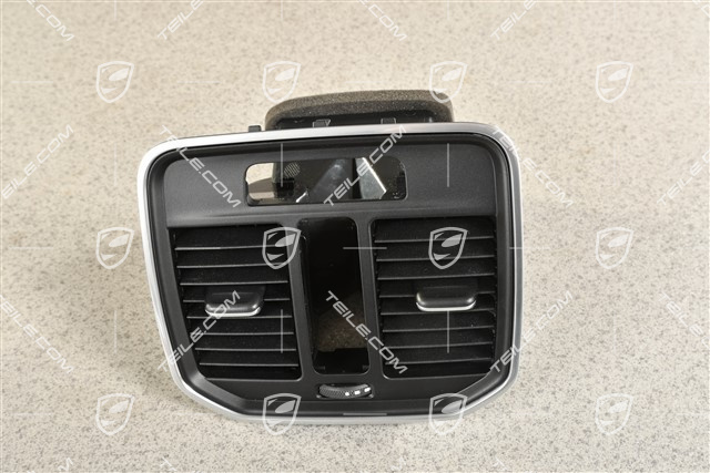 Defrosterblende / mitteldüse, Mittelkonsole hinten, Galvanosilber