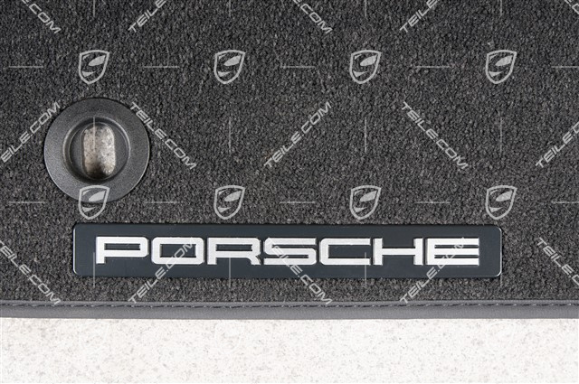 Fussmattensatz, Velours, Schwarz, RHD / UK-Version