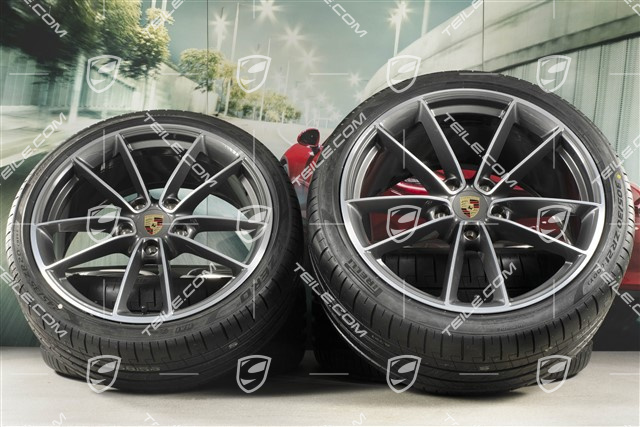 20+21-inch summer wheel set Carrera Classic, rims 8,5J x 20 ET53 + 11,5J x 21 ET67 + NEW Pirelli summer tyres 245/35 R20 + 305/30 R21, with TPM
