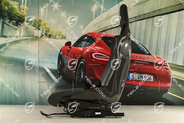GT3 Schalensitz, Carbon, schwarz/silber, R