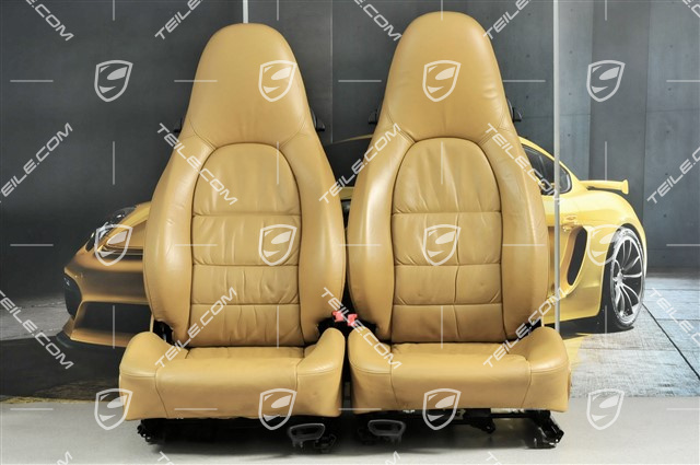 Sitze, manual einstellbar, Leder, Savannabeige, Raffleder, Satz (L+R)