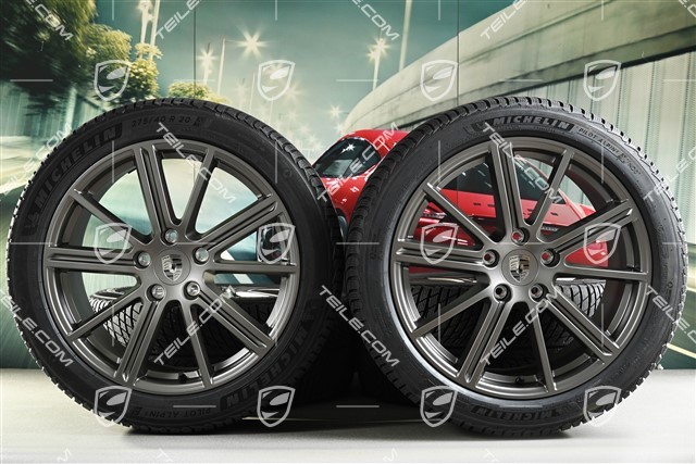 20-inch Panamera Turbo Winter wheel set, wheel rims 9,5J x 20 ET71 + 10,5J x 20 ET71 + NEW Michelin winter tyres 275/40 R20 + 315/35 R20, Turbonit