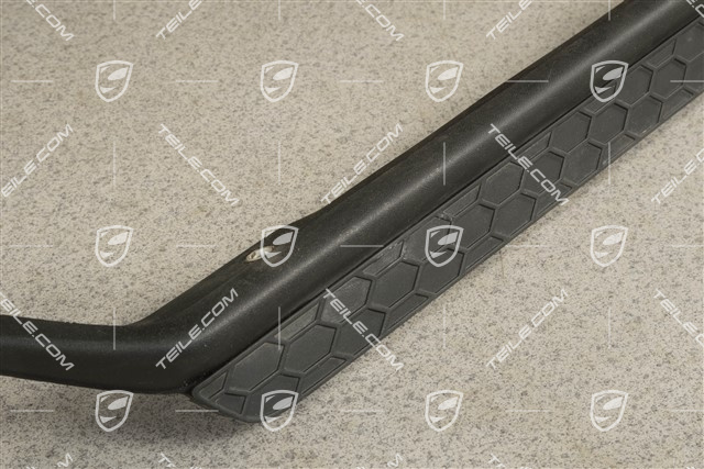 Rear bumper cover trim, lower,  black matte