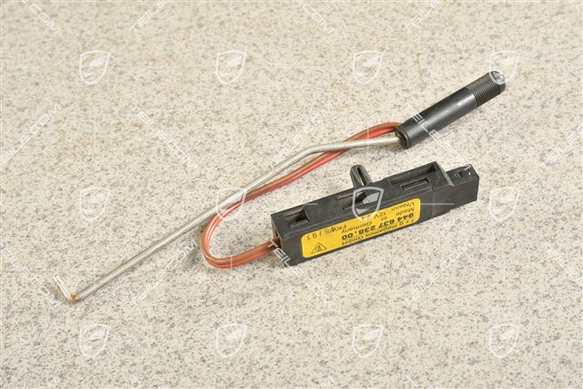 Sicherungsknopf / Verriegelungsknopf mit diode, Satin schwarz
