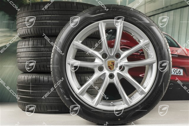 19-inch summer wheels set "Panamera S", rims 9J x 19 ET64 + 10,5 J x 19 ET62 + Pirelli summer tires 265/45 R19 + 295/40 R19