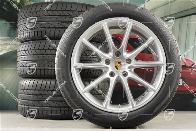 20-inch Cayenne Coupé Design summer wheel set, rims 9J x 20 ET50 + 10,5J x 20 ET55 + NEW Bridgestone Dueler H/P Sport summer tyres 275/45 R20 + 305/40 R20, with TPMS