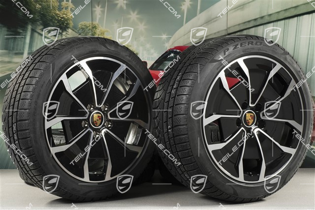 20" Turbo Aero Design Winterräder Satz, Felgen 9J x 20 ET54 + 11J x 20 ET60 + NEUE Pirelli Winterreifen 245/45 R20 + 285/40 R20
