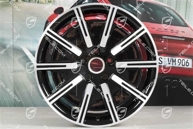 20" Felga Sport Aero, 11J x 20 ET60, czarny wysoki połysk + frezowana powierzchnia